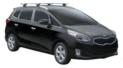 Whispbar Dakdragers Zwart Kia Carens Mk3 5dr MPV met Geintegreerde dakrails bouwjaar 2013-e.v. Complete set dakdragers