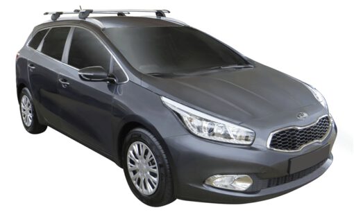 Whispbar Dakdragers Zwart Kia Cee'd SW 5dr Estate met Geintegreerde dakrails bouwjaar 2012-2015 Complete set dakdragers