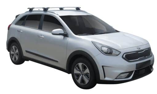 Whispbar Dakdragers Zwart Kia Niro 5dr SUV met Geintegreerde dakrails bouwjaar 2016-e.v. Complete set dakdragers