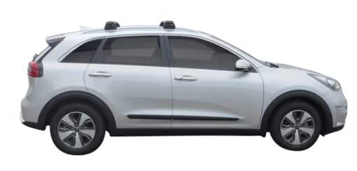 Whispbar Dakdragers Zwart Kia Niro 5dr SUV met Geintegreerde dakrails bouwjaar 2016-e.v. Complete set dakdragers