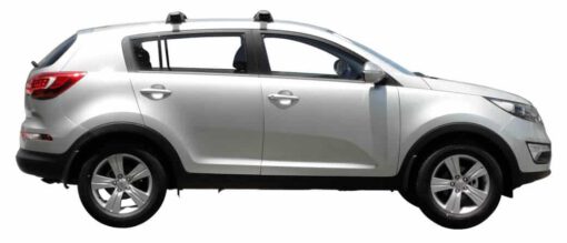 Whispbar Dakdragers Zilver Kia Sportage 5dr SUV met Glad Dak bouwjaar 2010-2015 Complete set dakdragers
