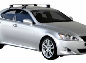 Whispbar Dakdragers Zilver Lexus IS 4dr Sedan met Glad Dak bouwjaar 2006-2013 Complete set dakdragers