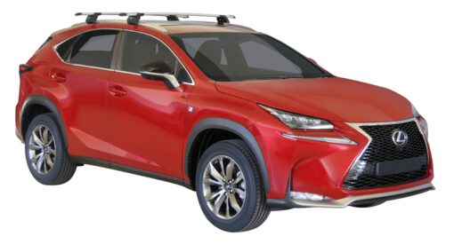 Whispbar Dakdragers Zwart Lexus NX 5dr SUV met Geintegreerde dakrails bouwjaar 2015-e.v. Complete set dakdragers