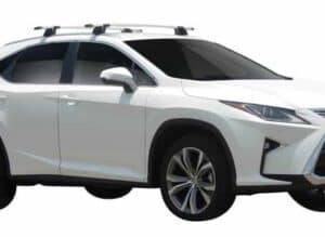 Whispbar Dakdragers Zwart Lexus RX Steel Roof 5dr SUV met Geintegreerde dakrails bouwjaar 2016-e.v. Complete set dakdragers