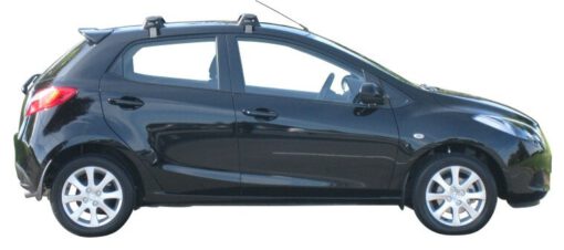 Whispbar Dakdragers Zilver Mazda 2 5dr Hatch met Glad Dak bouwjaar 2007-2014 Complete set dakdragers