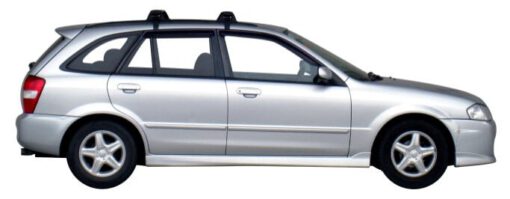 Whispbar Dakdragers Zilver Mazda 323 Familia 5dr Estate met Glad Dak bouwjaar 1998-2003 Complete set dakdragers