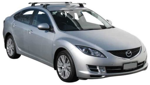 Whispbar Dakdragers Zwart Mazda 6 5dr Liftback met Vaste Bevestigingspunten bouwjaar 2007-2012 Complete set dakdragers