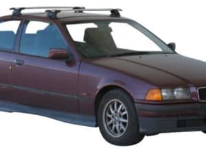 Whispbar Dakdragers Zilver BMW 3 Series E36 Compact 3dr Hatch met Vaste Bevestigingspunten bouwjaar 1993-2000 Complete set dakdragers