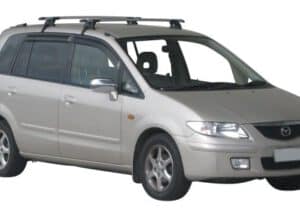 Whispbar Dakdragers Zilver Mazda Premacy 5dr MPV met Glad Dak bouwjaar 1999-2003 Complete set dakdragers