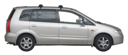 Whispbar Dakdragers Zilver Mazda Premacy 5dr MPV met Glad Dak bouwjaar 1999-2003 Complete set dakdragers