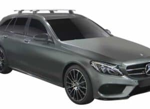 Whispbar Dakdragers Zwart Mercedes-Benz C-Class 5dr Estate met Geintegreerde dakrails bouwjaar 2014-e.v. Complete set dakdragers