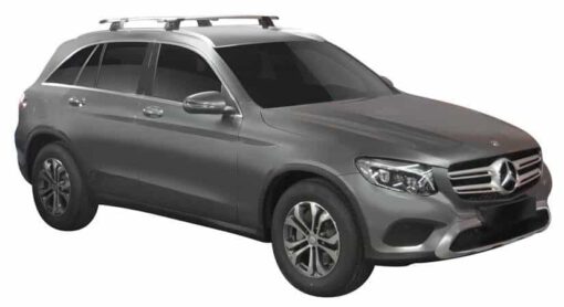 Whispbar Dakdragers Zwart Mercedes-Benz GLC 5dr SUV met Geintegreerde dakrails bouwjaar 2015-e.v. Complete set dakdragers