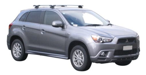 Whispbar Dakdragers Zilver Mitsubishi ASX 5dr SUV met Vaste Bevestigingspunten bouwjaar 2010-e.v. Complete set dakdragers