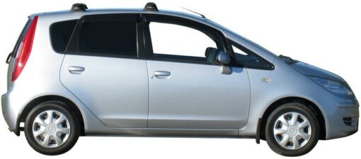 Whispbar Dakdragers Zwart Mitsubishi Colt 5dr Hatch met Vaste Bevestigingspunten bouwjaar 2003-2014 Complete set dakdragers