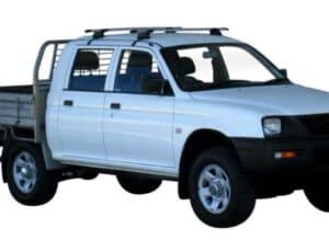 Whispbar Dakdragers Zilver Mitsubishi L200 Double Cab 4dr Ute met Glad Dak bouwjaar 2000-2004 Complete set dakdragers