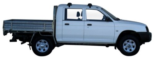 Whispbar Dakdragers Zilver Mitsubishi L200 Double Cab 4dr Ute met Glad Dak bouwjaar 2000-2004 Complete set dakdragers