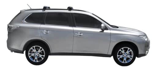 Whispbar Dakdragers Zwart Mitsubishi Outlander MKIII 5dr SUV met Geintegreerde dakrails bouwjaar 2013-2015 Complete set dakdragers