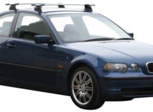 Whispbar Dakdragers Zilver BMW 3 Series E46 Compact 3dr Hatch met Vaste Bevestigingspunten bouwjaar 2000-2004 Complete set dakdragers