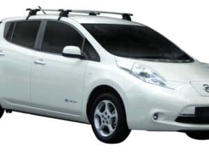 Whispbar Dakdragers Zwart Nissan Leaf 5dr Hatch met Glad Dak bouwjaar 2010-e.v. Complete set dakdragers