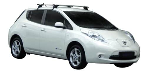 Whispbar Dakdragers Zwart Nissan Leaf 5dr Hatch met Glad Dak bouwjaar 2010-e.v. Complete set dakdragers