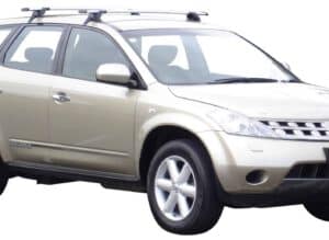 Whispbar Dakdragers Zilver Nissan Murano Mk1 5dr SUV met Glad Dak bouwjaar 2003-2008 Complete set dakdragers