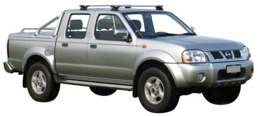 Whispbar Dakdragers Zilver Nissan Navara D22 Double Cab 4dr Ute met Glad Dak bouwjaar 1998-2004 Complete set dakdragers