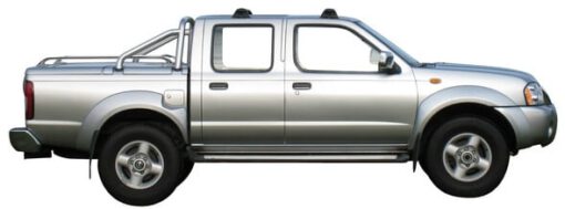 Whispbar Dakdragers Zilver Nissan Navara D22 Double Cab 4dr Ute met Glad Dak bouwjaar 1998-2004 Complete set dakdragers