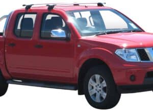 Whispbar Dakdragers Zilver Nissan Navara D40 Double Cab 4dr Ute met Glad Dak bouwjaar 2005-e.v. Complete set dakdragers