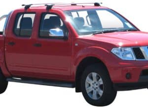 Whispbar Dakdragers Zwart Nissan Navara D40 Double Cab 4dr Ute met Glad Dak bouwjaar 2005-e.v. Complete set dakdragers