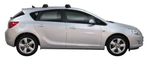Whispbar Dakdragers Zwart Opel Astra 5dr Hatch met Vaste Bevestigingspunten bouwjaar 2010-2015 Complete set dakdragers