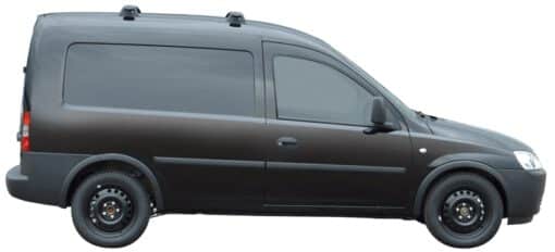 Whispbar Dakdragers Zwart Opel Combo C 4dr Van met Vaste Bevestigingspunten bouwjaar 2002-2011 Complete set dakdragers