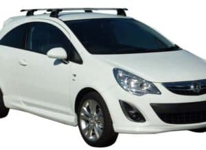 Whispbar Dakdragers Zwart Opel Corsa 3dr Hatch met Vaste Bevestigingspunten bouwjaar 2006-2014 Complete set dakdragers