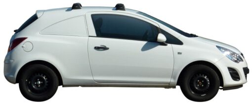Whispbar Dakdragers Zwart Opel Corsa 3dr Van met Vaste Bevestigingspunten bouwjaar 2006-2014 Complete set dakdragers