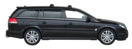 Whispbar Dakdragers Zwart Opel Vectra 5dr Estate met Vaste Bevestigingspunten bouwjaar 2003-2008 Complete set dakdragers