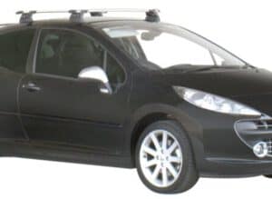 Whispbar Dakdragers Zwart Peugeot 207 3dr Hatch met Vaste Bevestigingspunten bouwjaar 2006-2012 Complete set dakdragers