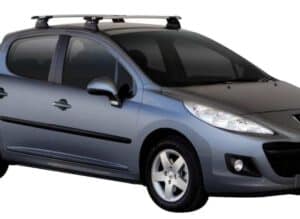 Whispbar Dakdragers Zwart Peugeot 207 5dr Hatch met Vaste Bevestigingspunten bouwjaar 2006-2012 Complete set dakdragers