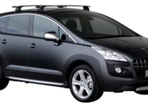 Whispbar Dakdragers Zwart Peugeot 3008 5dr SUV met Vaste Bevestigingspunten bouwjaar 2009-2015 Complete set dakdragers