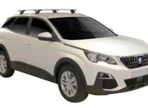 Whispbar Dakdragers Zwart Peugeot 3008 5dr SUV met Geintegreerde dakrails bouwjaar 2016-e.v. Complete set dakdragers