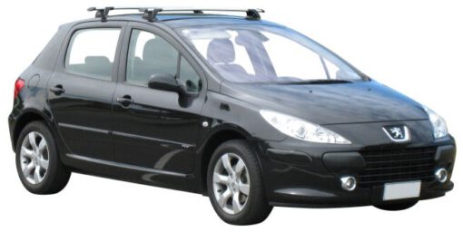 Whispbar Dakdragers Zwart Peugeot 307 5dr Hatch met Vaste Bevestigingspunten bouwjaar 2001-2008 Complete set dakdragers