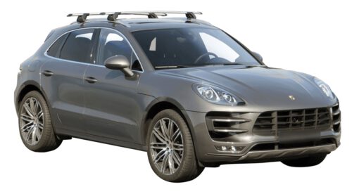 Whispbar Dakdragers Zwart Porsche Macan 5dr SUV met Geintegreerde dakrails bouwjaar 2014-e.v. Complete set dakdragers