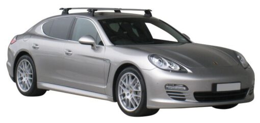 Whispbar Dakdragers Zilver Porsche Panamera 4dr Sedan met Vaste Bevestigingspunten bouwjaar 2009-2016 Complete set dakdragers