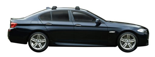 Whispbar Dakdragers Zwart BMW 5 Series F10 4dr Sedan met Vaste Bevestigingspunten bouwjaar 2010-2013 Complete set dakdragers