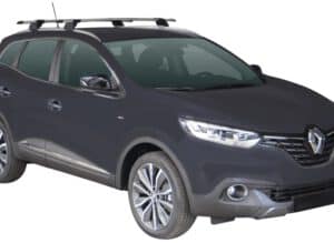 Whispbar Dakdragers Zwart Renault Kadjar 5dr SUV met Geintegreerde dakrails bouwjaar 2015-e.v. Complete set dakdragers