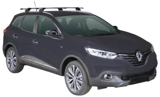 Whispbar Dakdragers Zwart Renault Kadjar 5dr SUV met Geintegreerde dakrails bouwjaar 2015-e.v. Complete set dakdragers