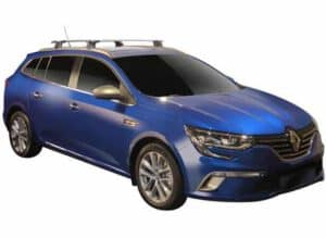 Whispbar Dakdragers Zwart Renault Megane 5dr Estate met Geintegreerde dakrails bouwjaar 2016-e.v. Complete set dakdragers