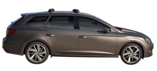 Whispbar Dakdragers Zwart Seat Leon ST 5dr Estate met Geintegreerde dakrails bouwjaar 2017-e.v. Complete set dakdragers