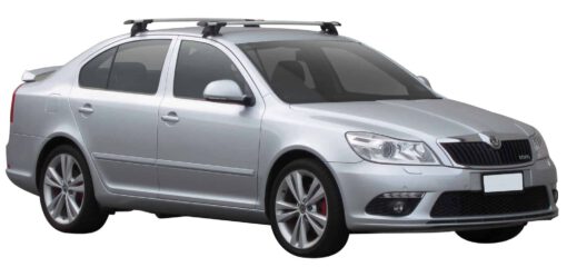 Whispbar Dakdragers Zilver Skoda Octavia 5dr Hatch met Glad Dak bouwjaar 2009-2012 Complete set dakdragers