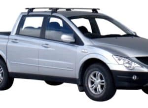 Whispbar Dakdragers Zwart SsangYong Actyon Sport 4dr Ute met Glad Dak bouwjaar 2005-2012 Complete set dakdragers