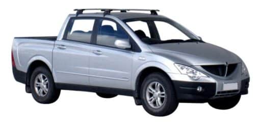 Whispbar Dakdragers Zwart SsangYong Actyon Sport 4dr Ute met Glad Dak bouwjaar 2005-2012 Complete set dakdragers