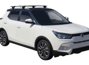 Whispbar Dakdragers Zwart SsangYong Tivoli 5dr SUV met Geintegreerde dakrails bouwjaar 2015-e.v. Complete set dakdragers